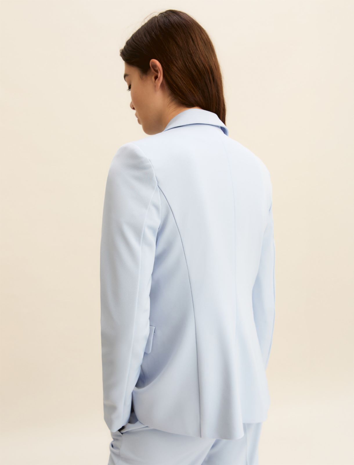 Single-breasted stretch twill jacket - LIGHT BLUE - Emme - 3