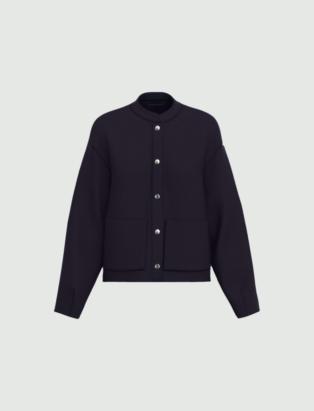 Straight-fit double cloth jacket - NAVY - Emme - 6