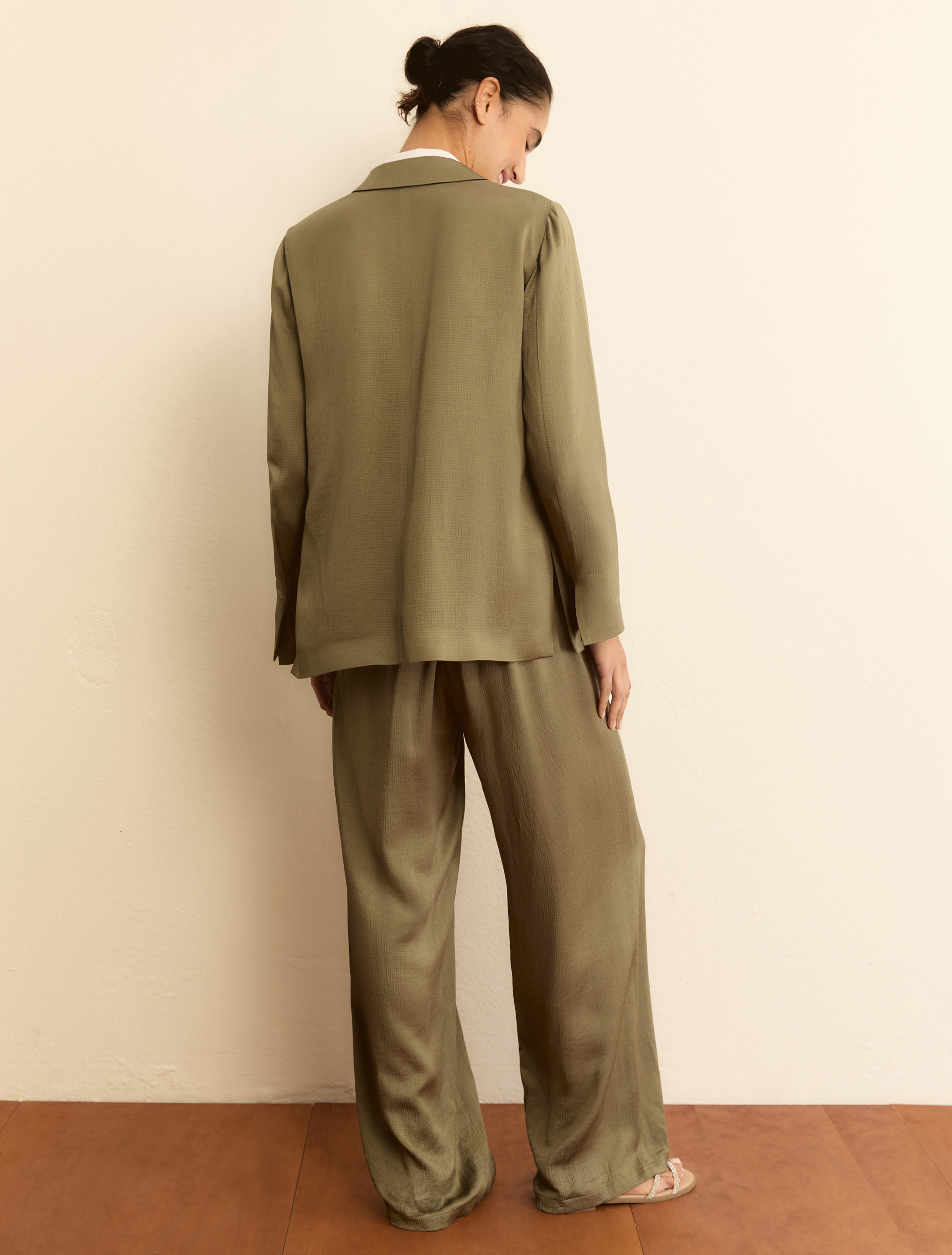 Completo fluido in acetato di viscosa - VERDE SOTTOBOSCO - Emme - 3