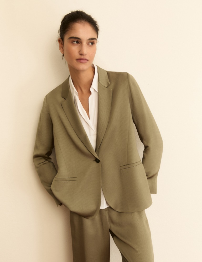 Flowing viscose acetate suit - Emme - 5