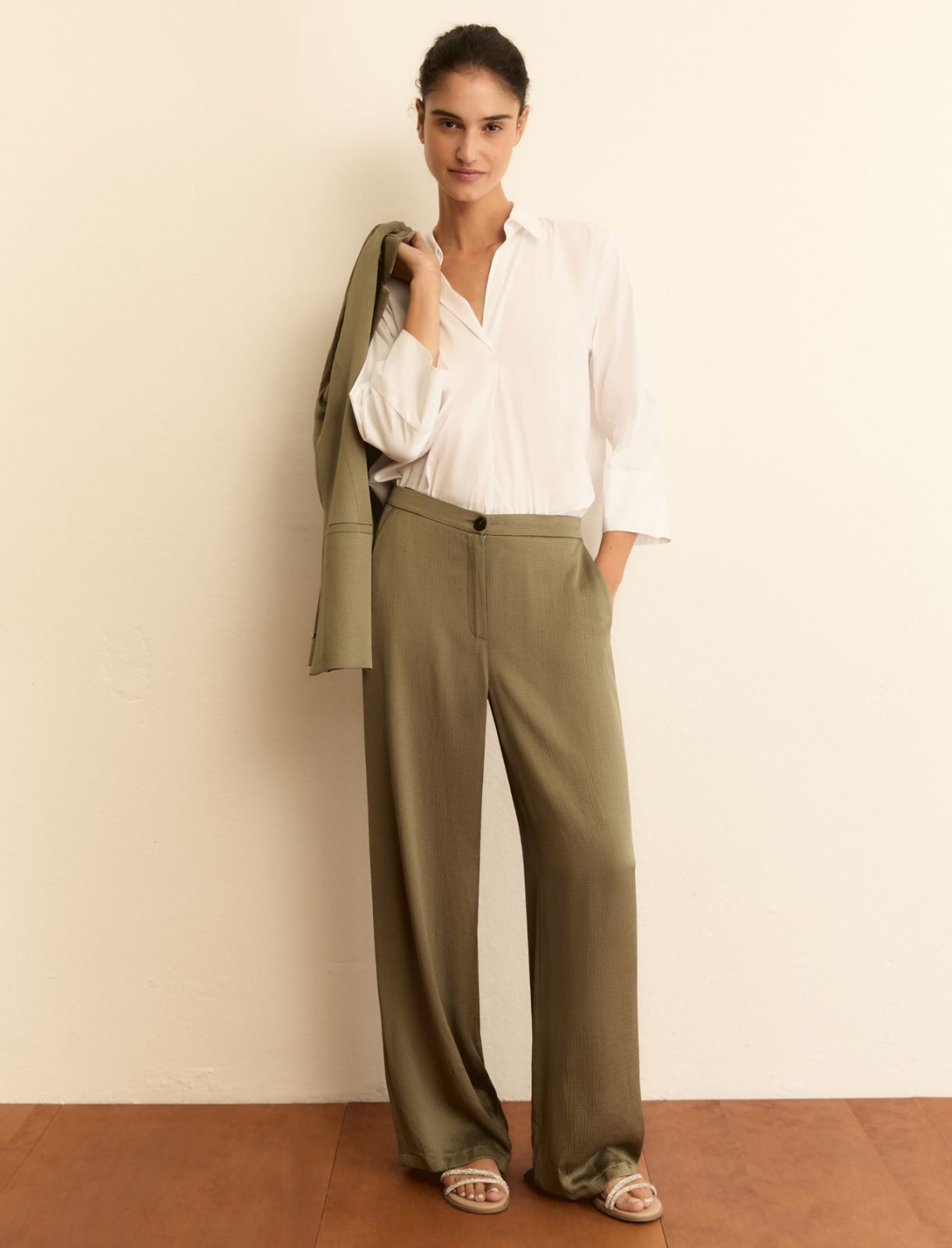 Completo fluido in acetato di viscosa - VERDE SOTTOBOSCO - Emme - 6