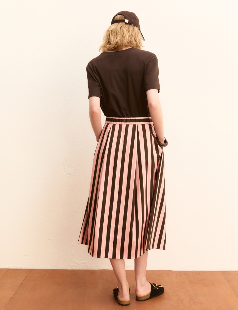 Stretch satin full skirt - Emme - 4
