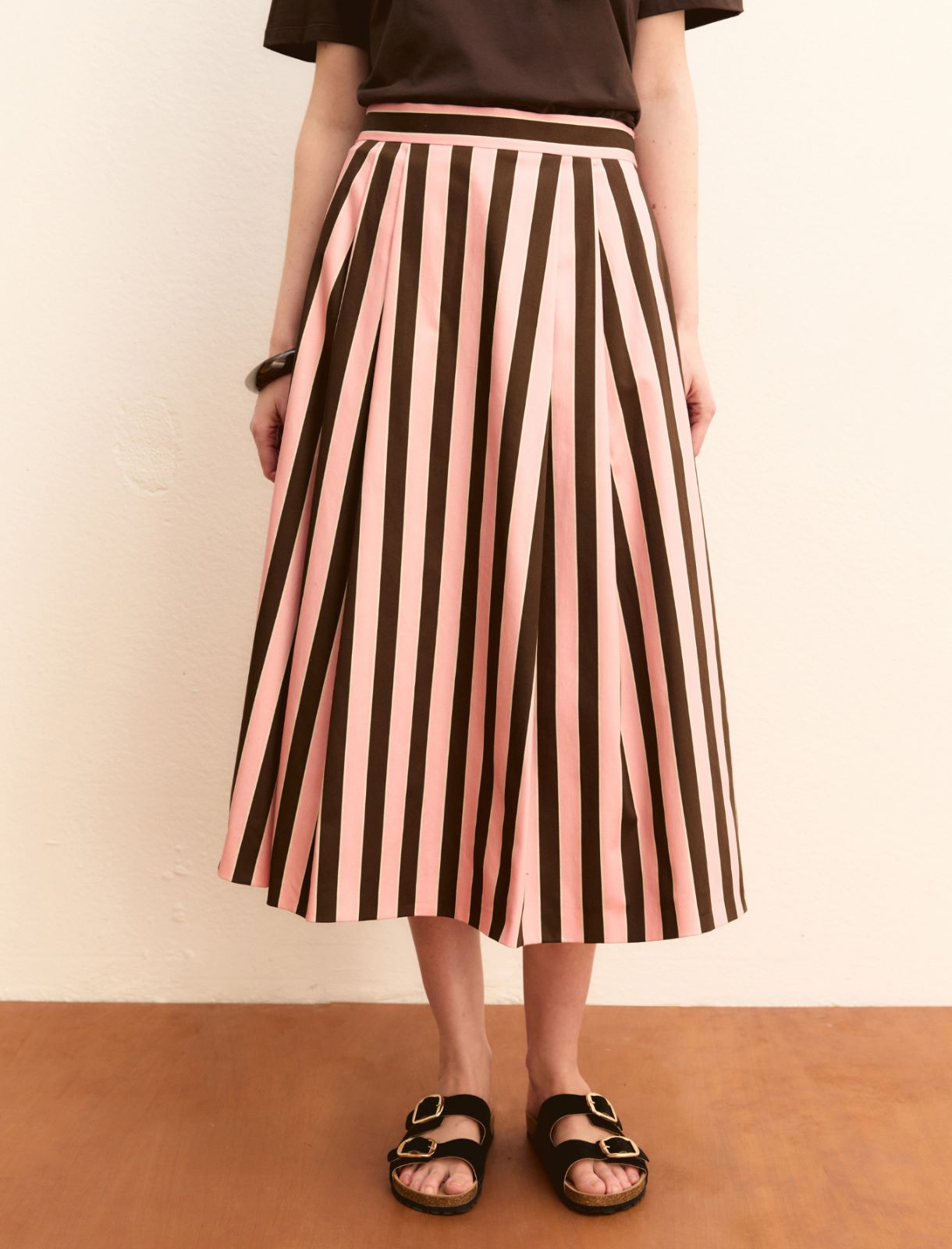 Stretch satin full skirt - PINK - Emme - 5