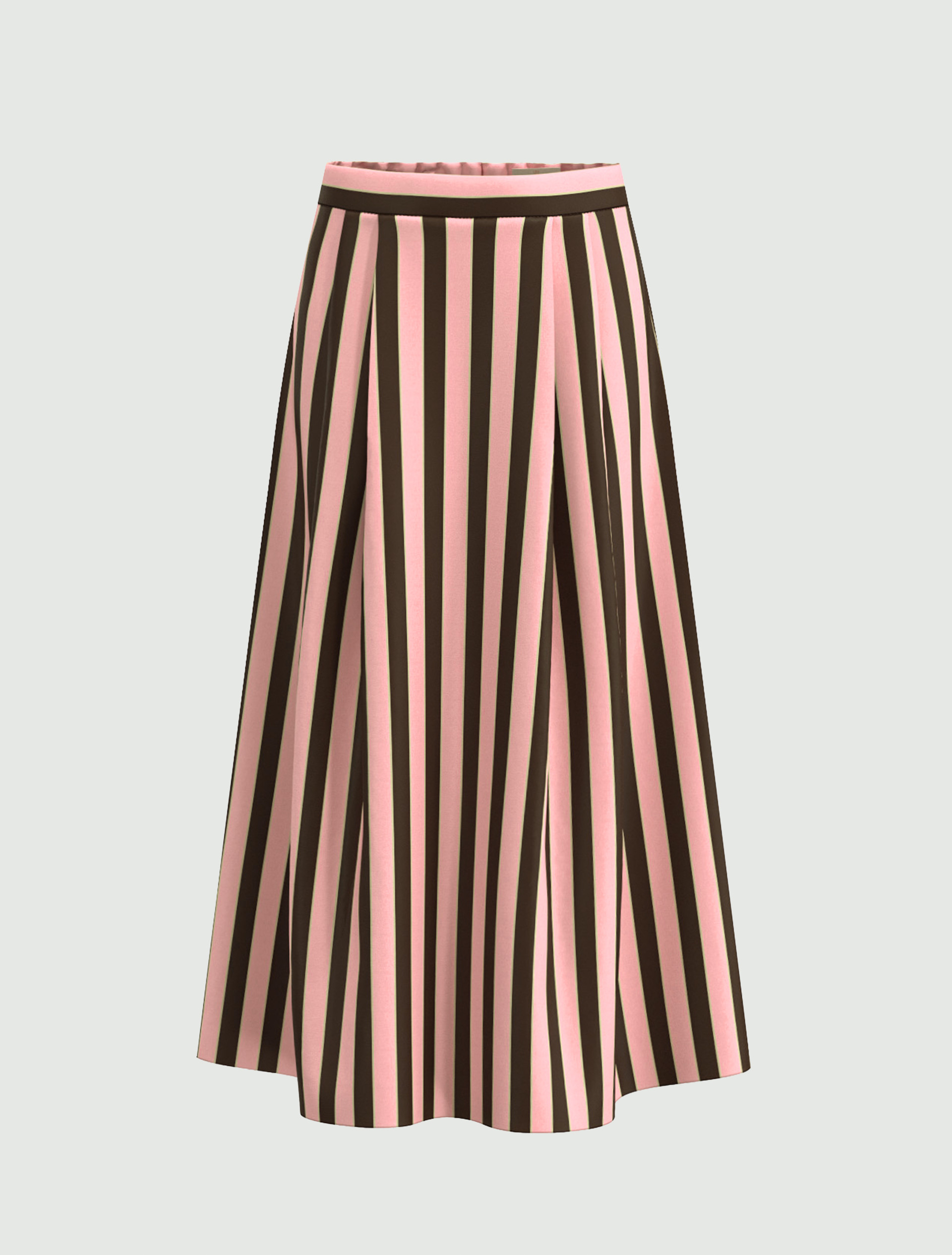 Stretch satin full skirt - PINK - Emme - 4