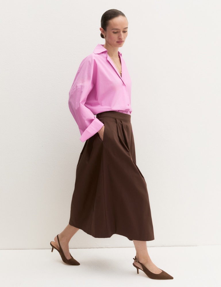Gonna ampia in popeline stretch - Emme - 2