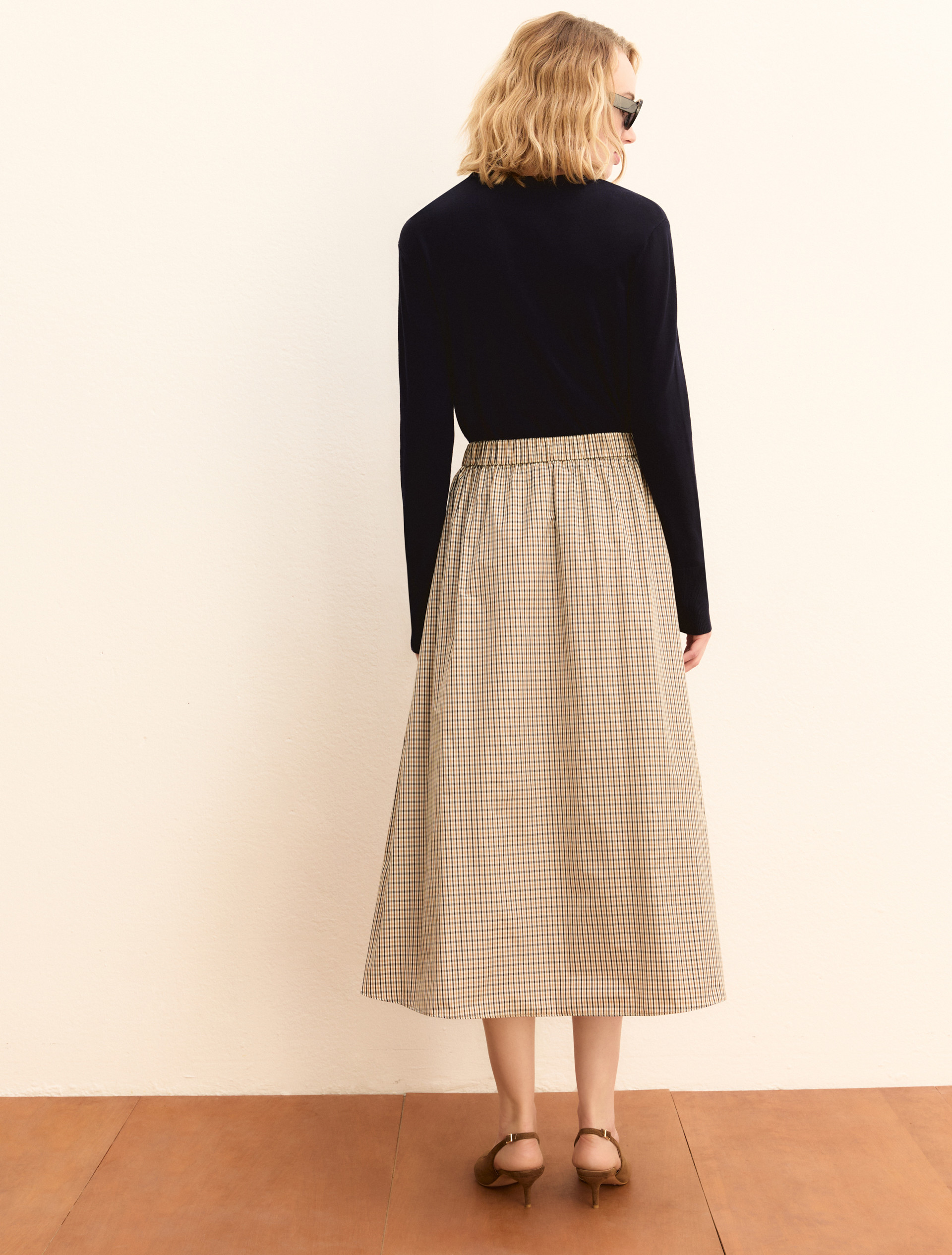 Gonna lunga in taffetà - BIANCO LANA - Emme - 3