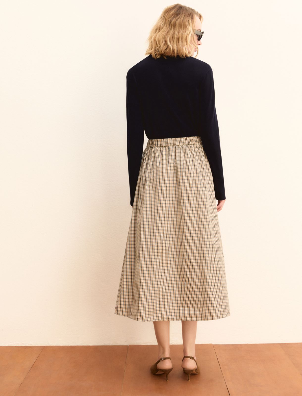 Gonna lunga in taffetà - BIANCO LANA - Emme - 3