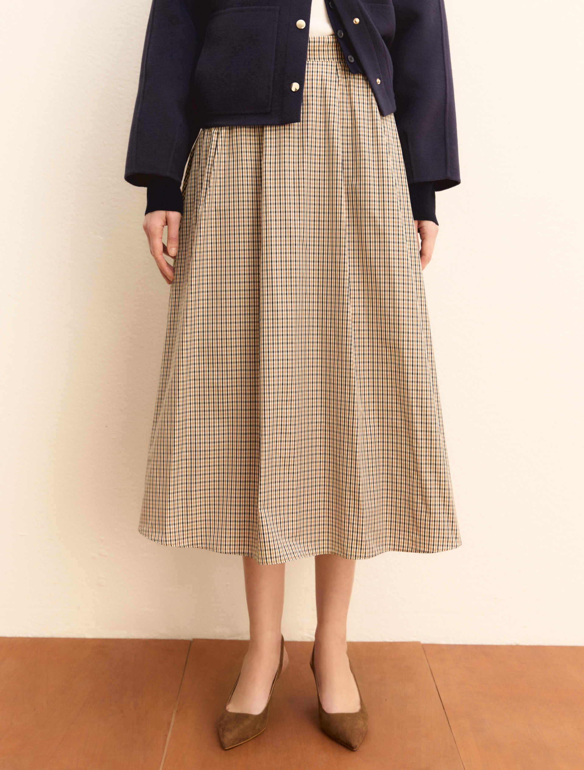 Gonna lunga in taffetà - BIANCO LANA - Emme - 5