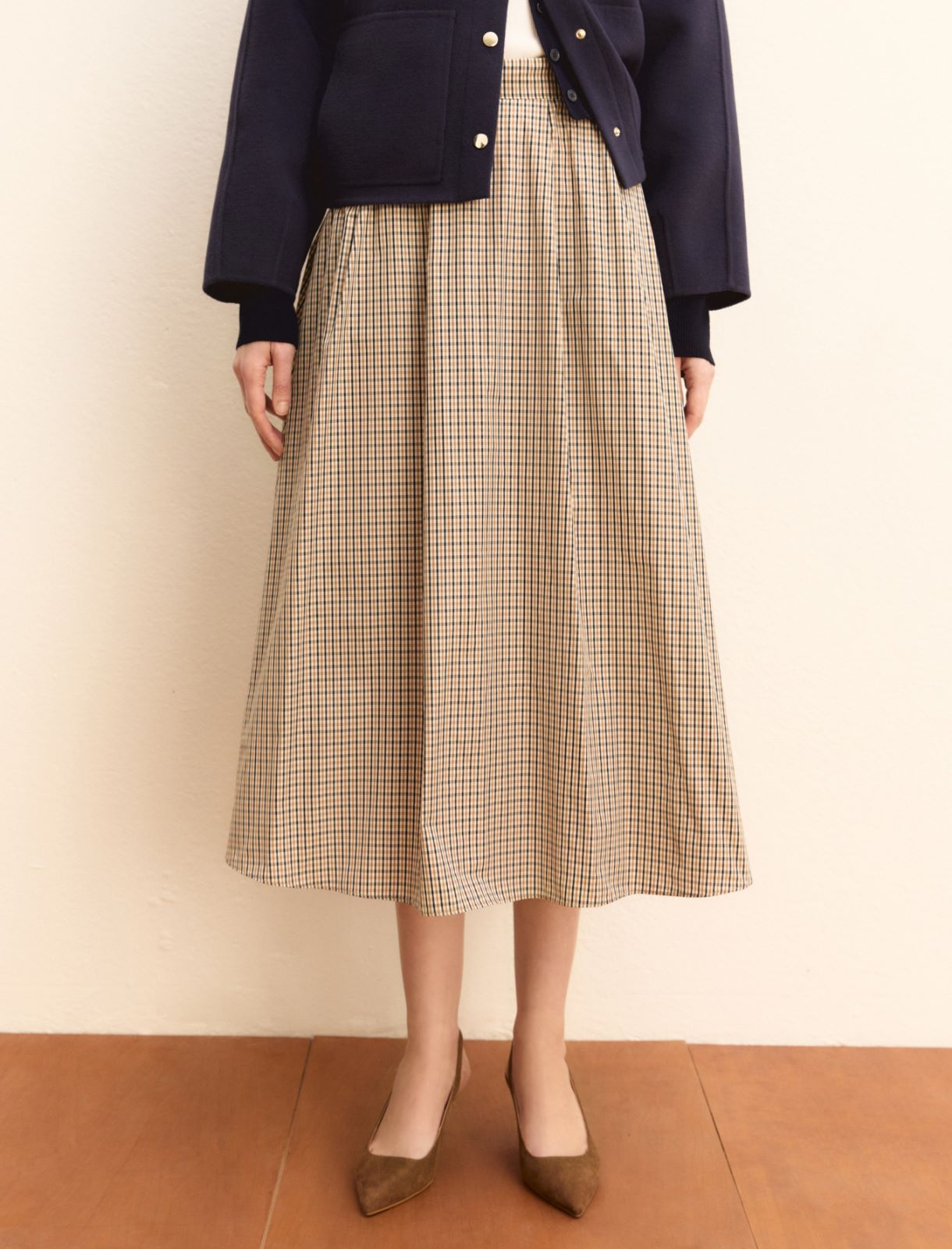 Gonna lunga in taffetà - BIANCO LANA - Emme - 5