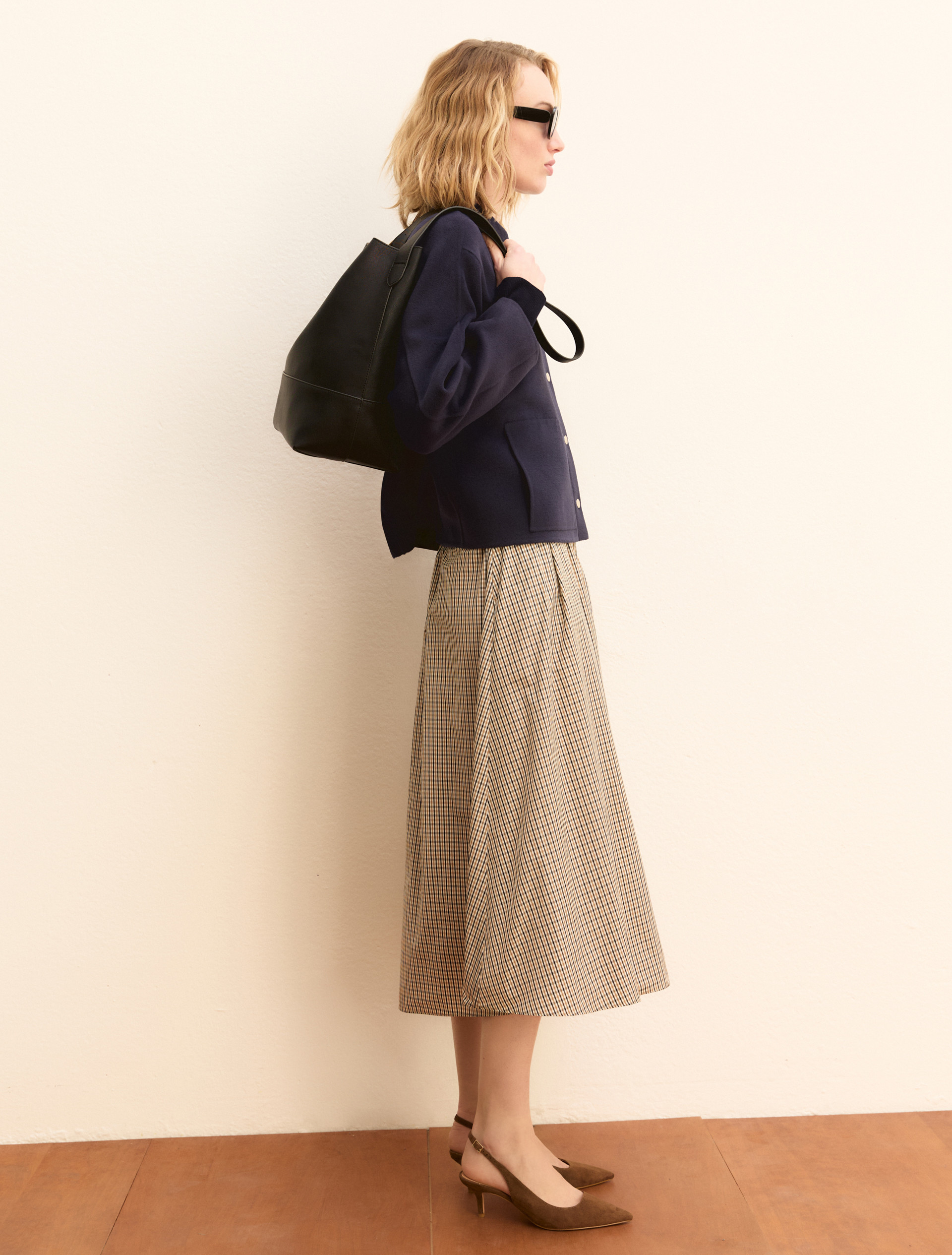 Gonna lunga in taffetà - BIANCO LANA - Emme - 1