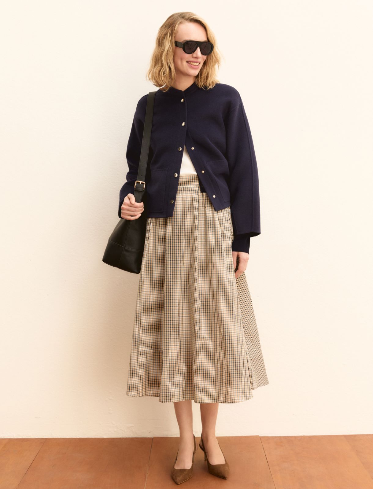 Gonna lunga in taffetà - BIANCO LANA - Emme - 2