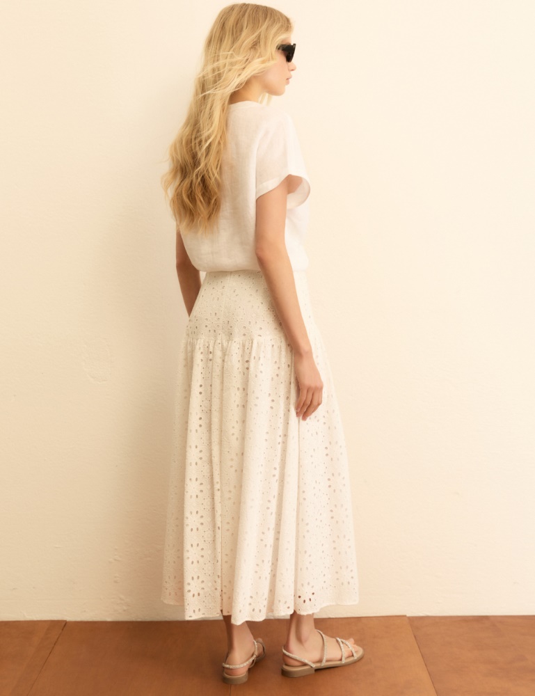 Broderie anglaise skirt - Emme - 3