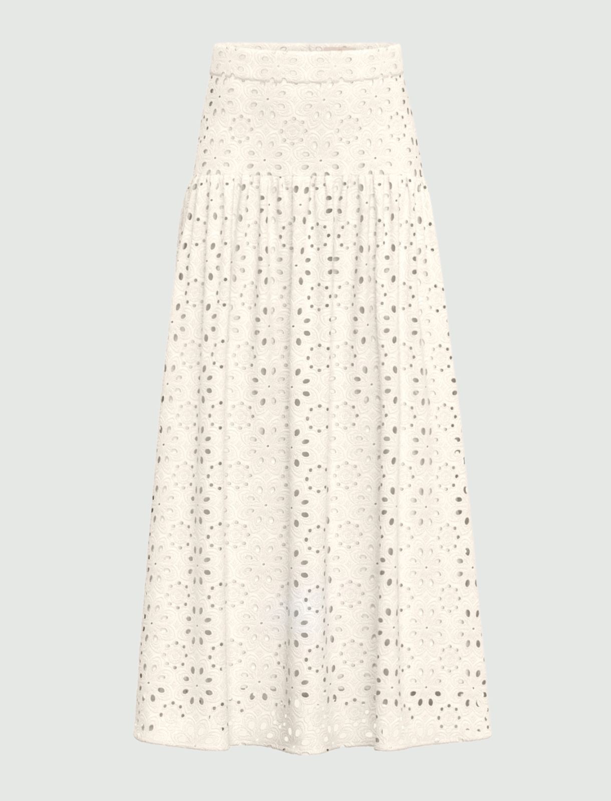 Broderie anglaise skirt - WHITE - Emme - 4