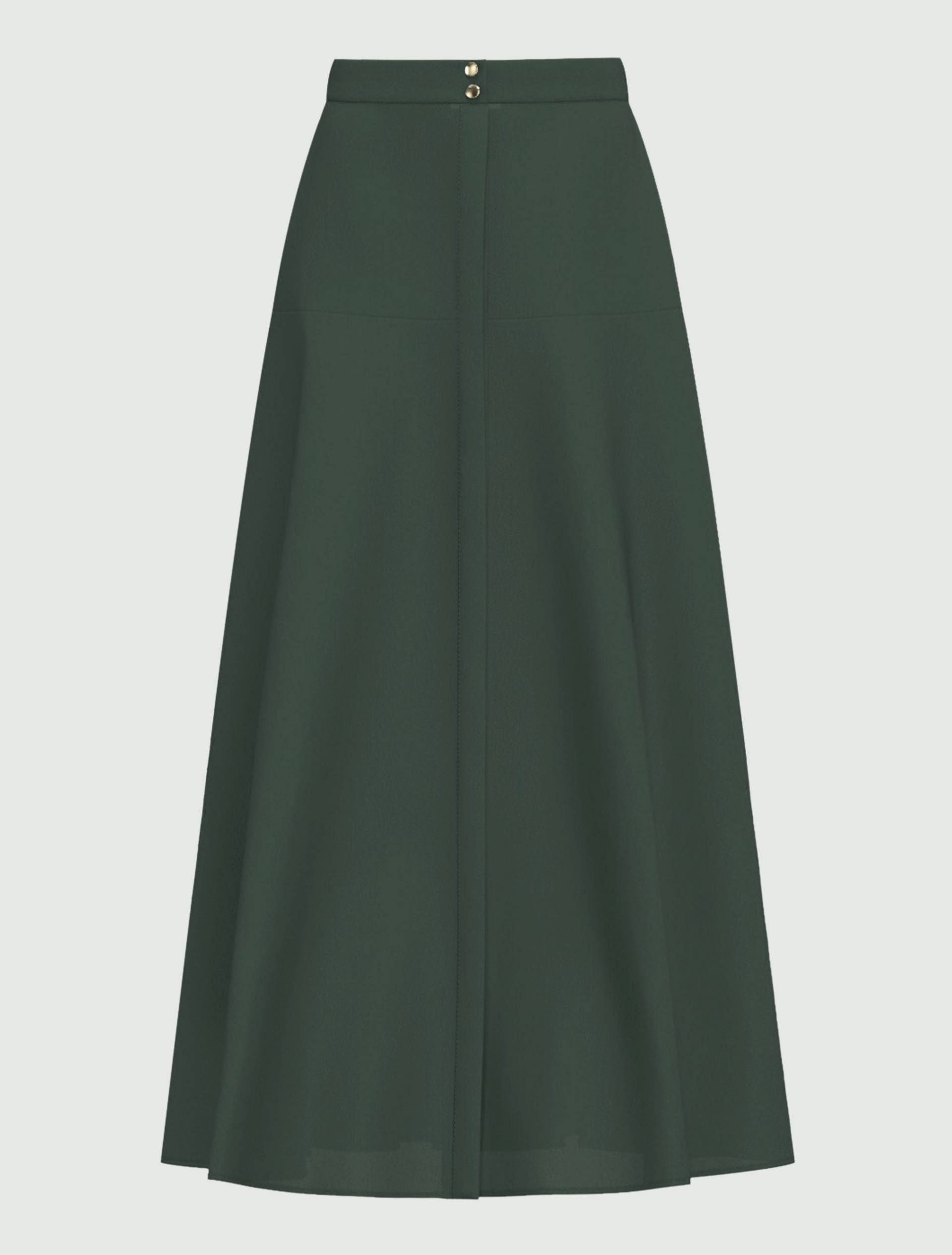 Gonna svasata in popeline - VERDE SCURO - Emme - 4