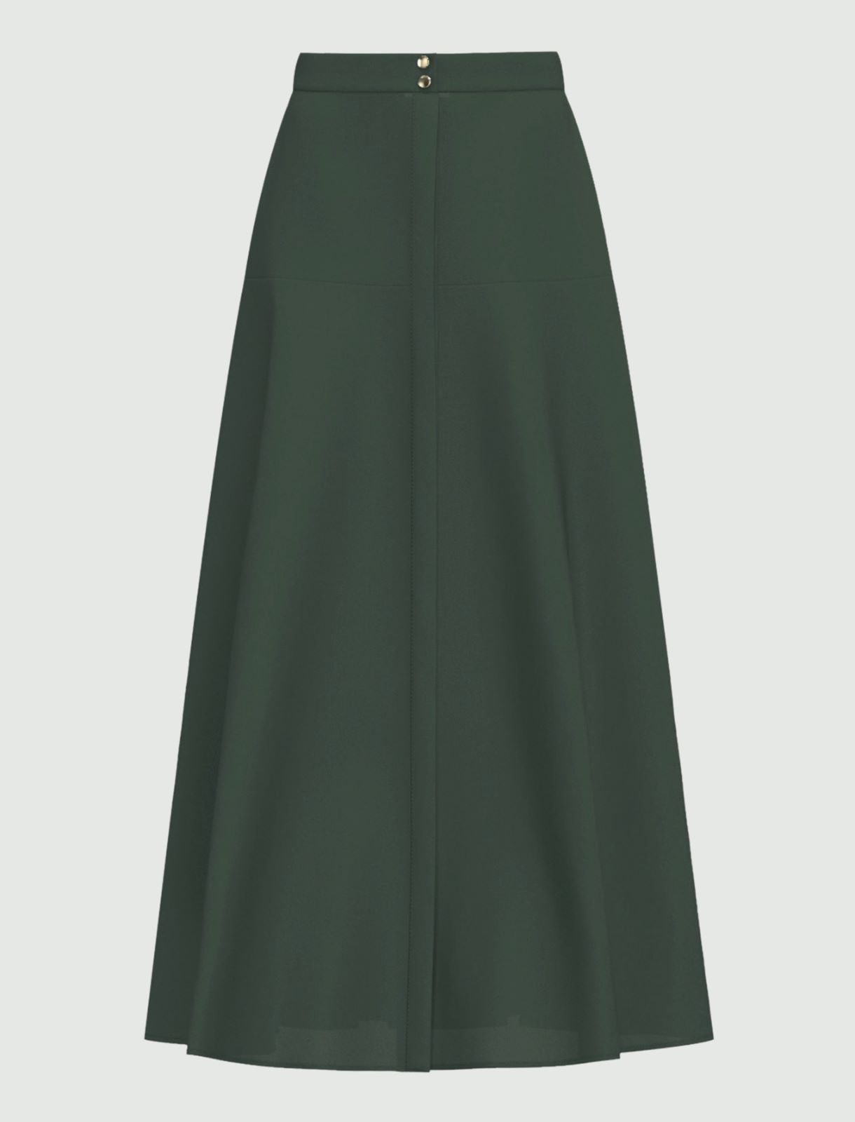 Gonna svasata in popeline - VERDE SCURO - Emme - 4