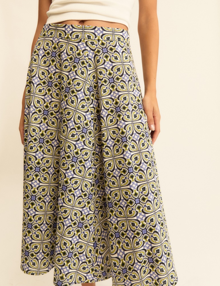 Printed poplin skirt - Emme - 5