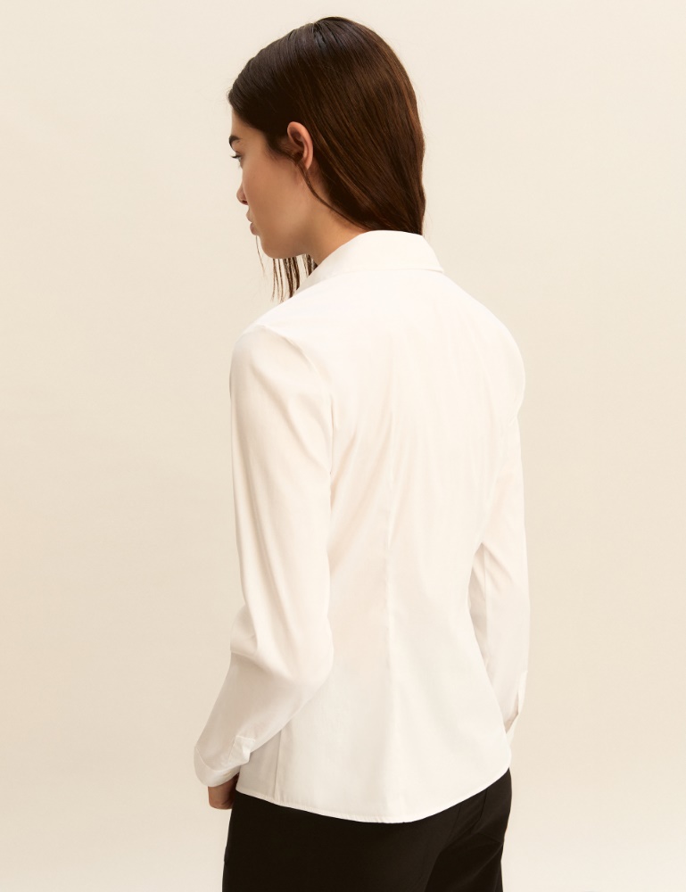 Stretch poplin shirt - Emme - 3