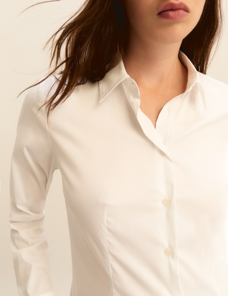 Stretch poplin shirt - Emme - 5