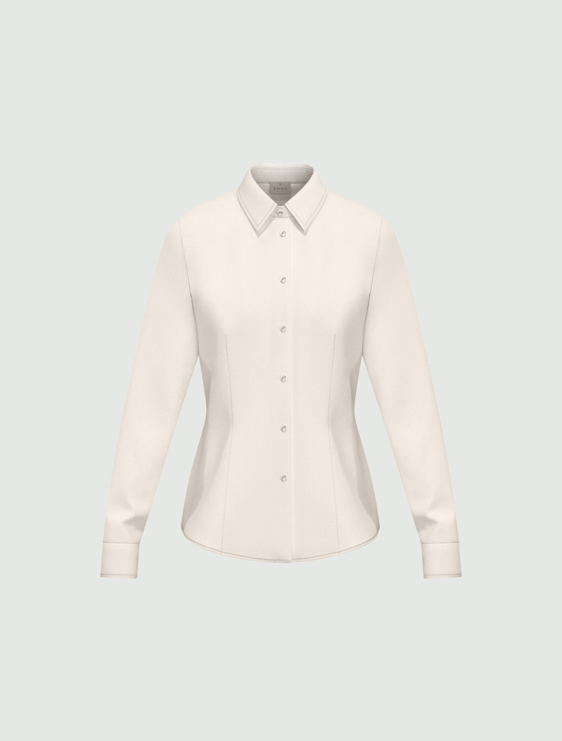 Stretch poplin shirt - WHITE - Emme - 4