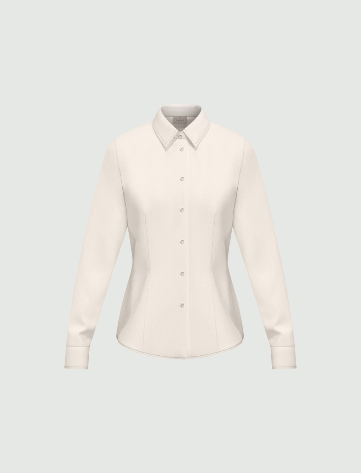 Stretch poplin shirt - WHITE - Emme - 4