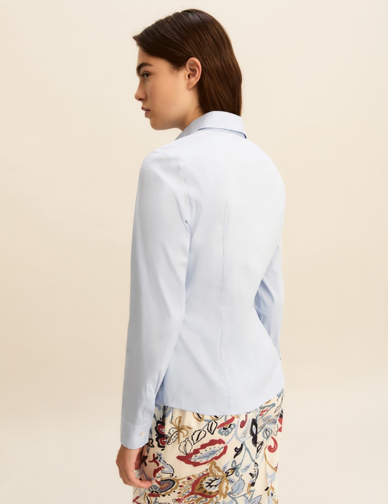 Stretch poplin shirt - Emme - 3
