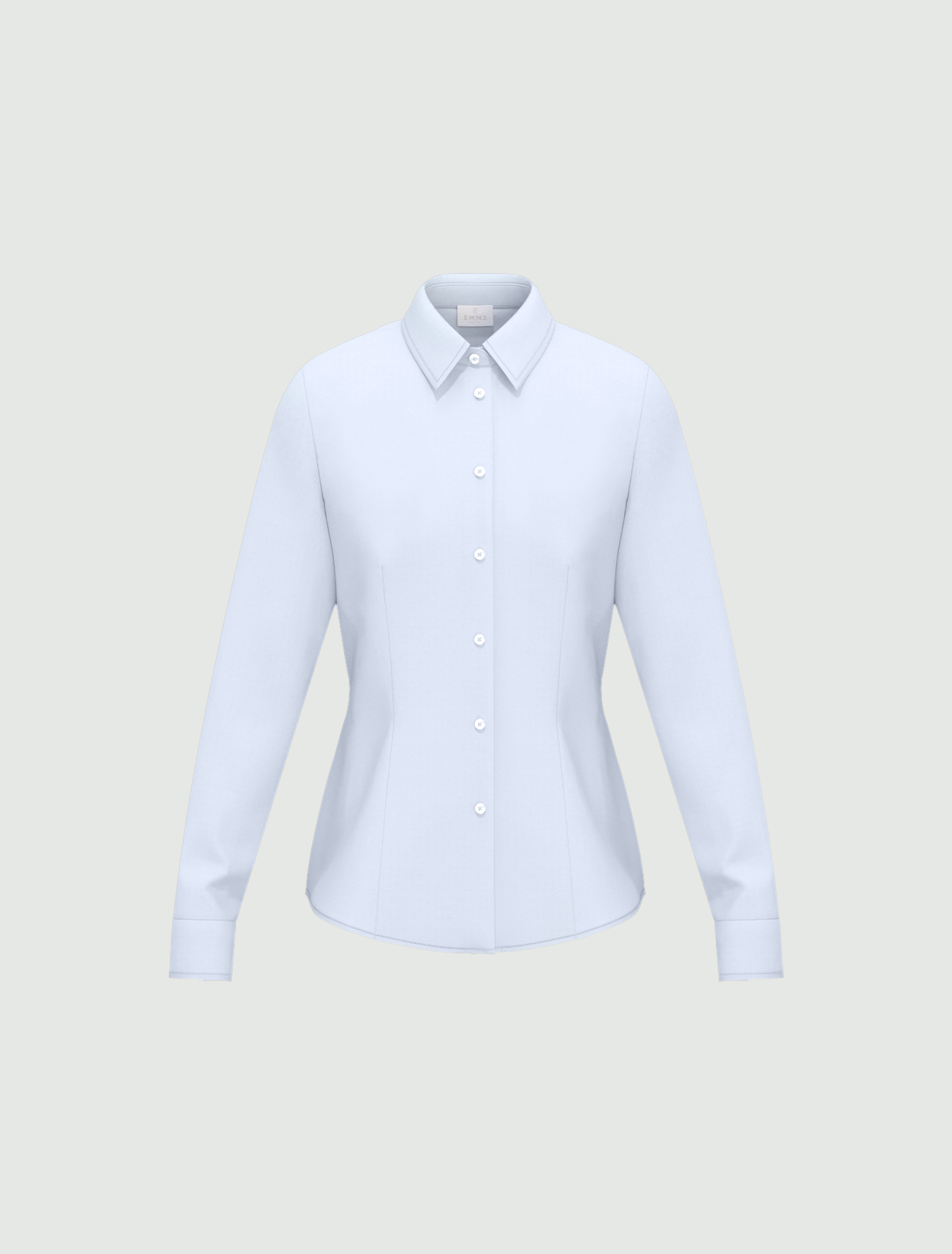 Stretch poplin shirt - LIGHT BLUE - Emme - 4