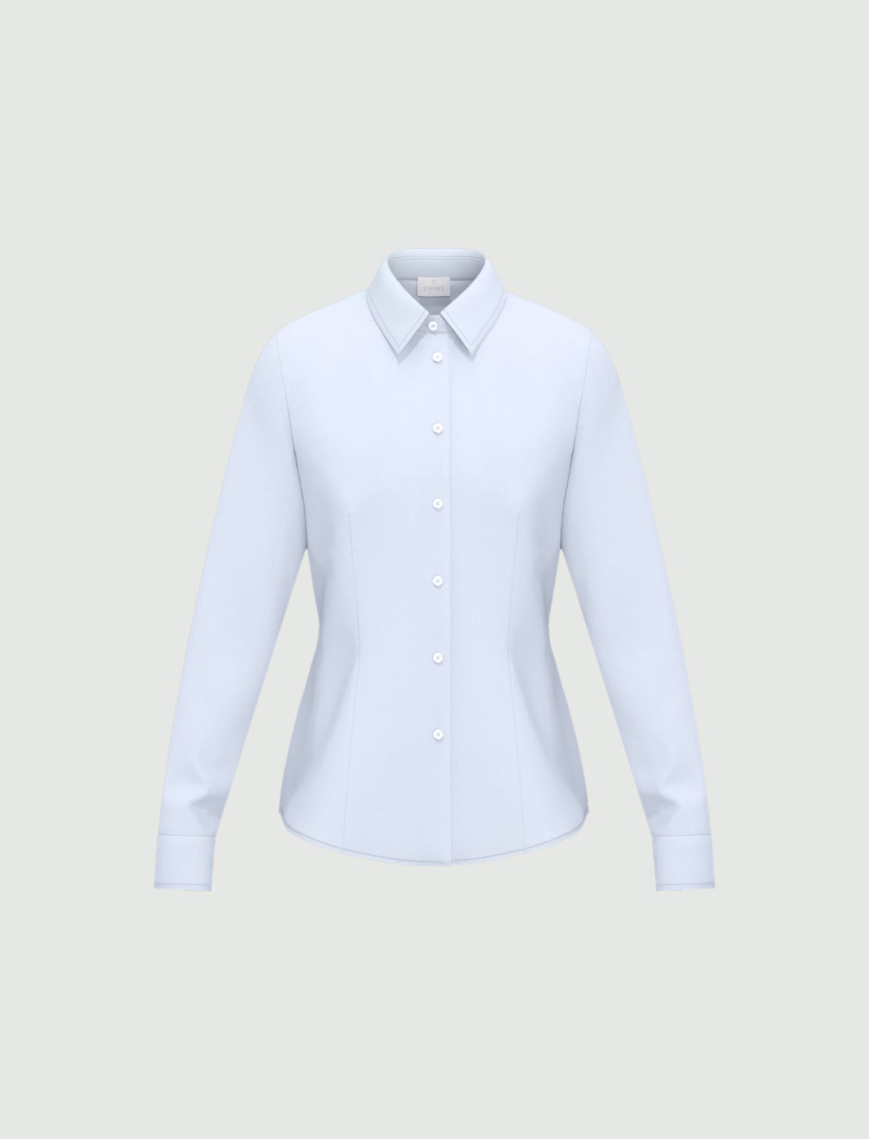 Stretch poplin shirt - LIGHT BLUE - Emme - 4