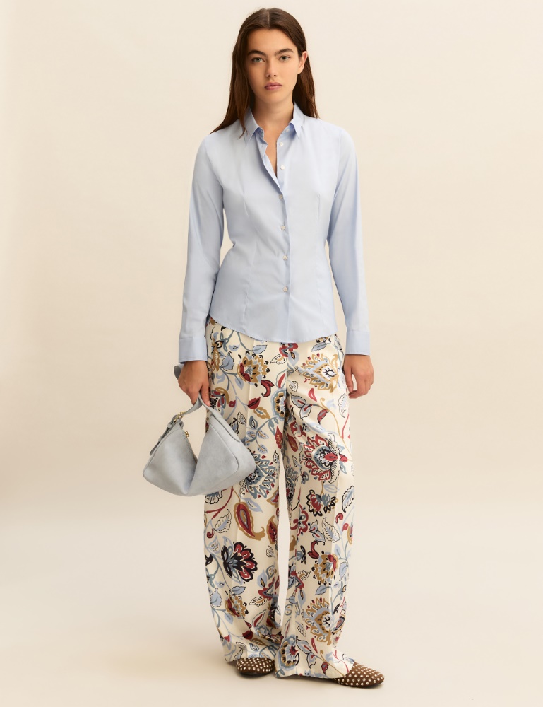 Stretch poplin shirt - Emme - 2