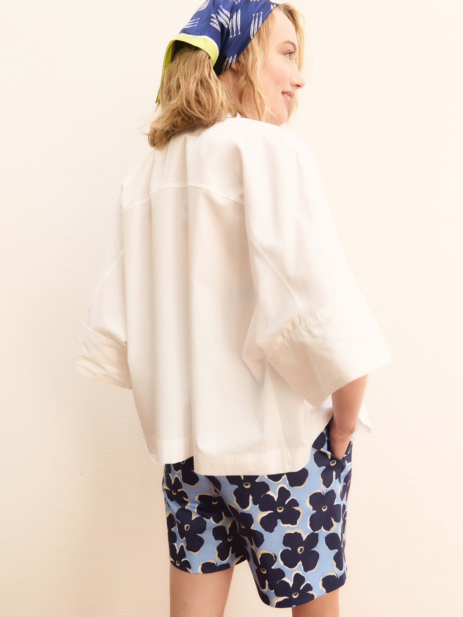 Kimono-sleeve shirt - WHITE - Emme - 3
