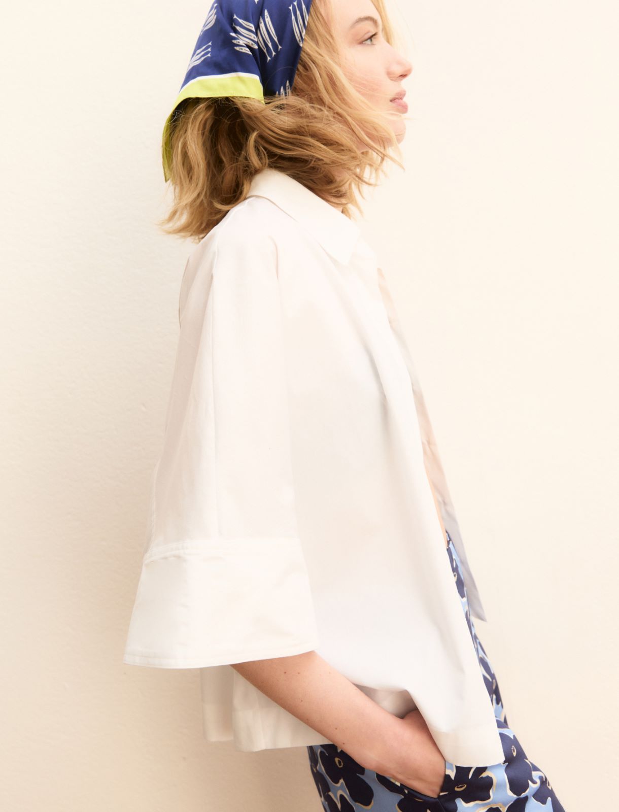 Kimono-sleeve shirt - WHITE - Emme - 5