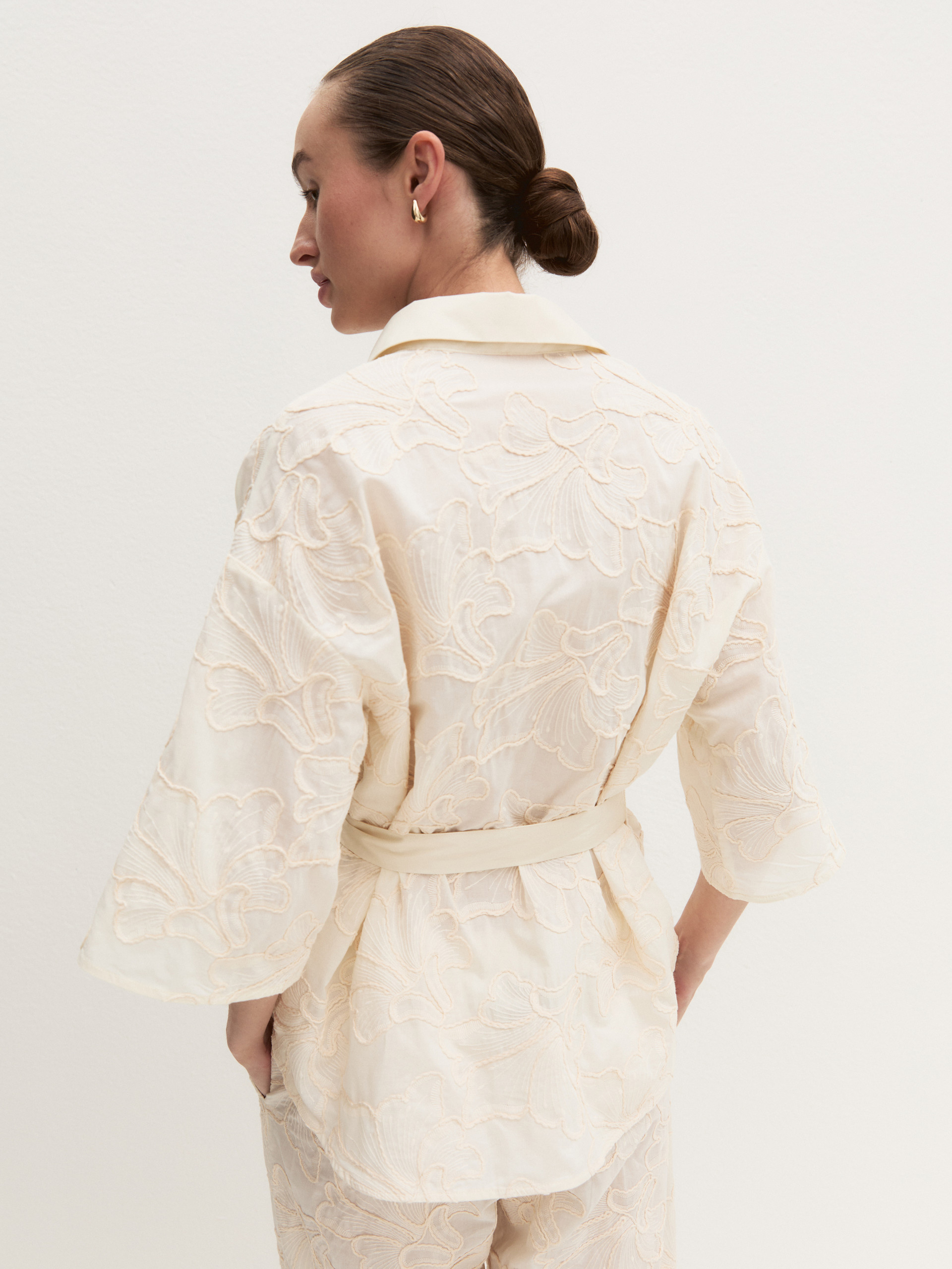 Camicia con cintura abbinata - PANNA - Emme - 3