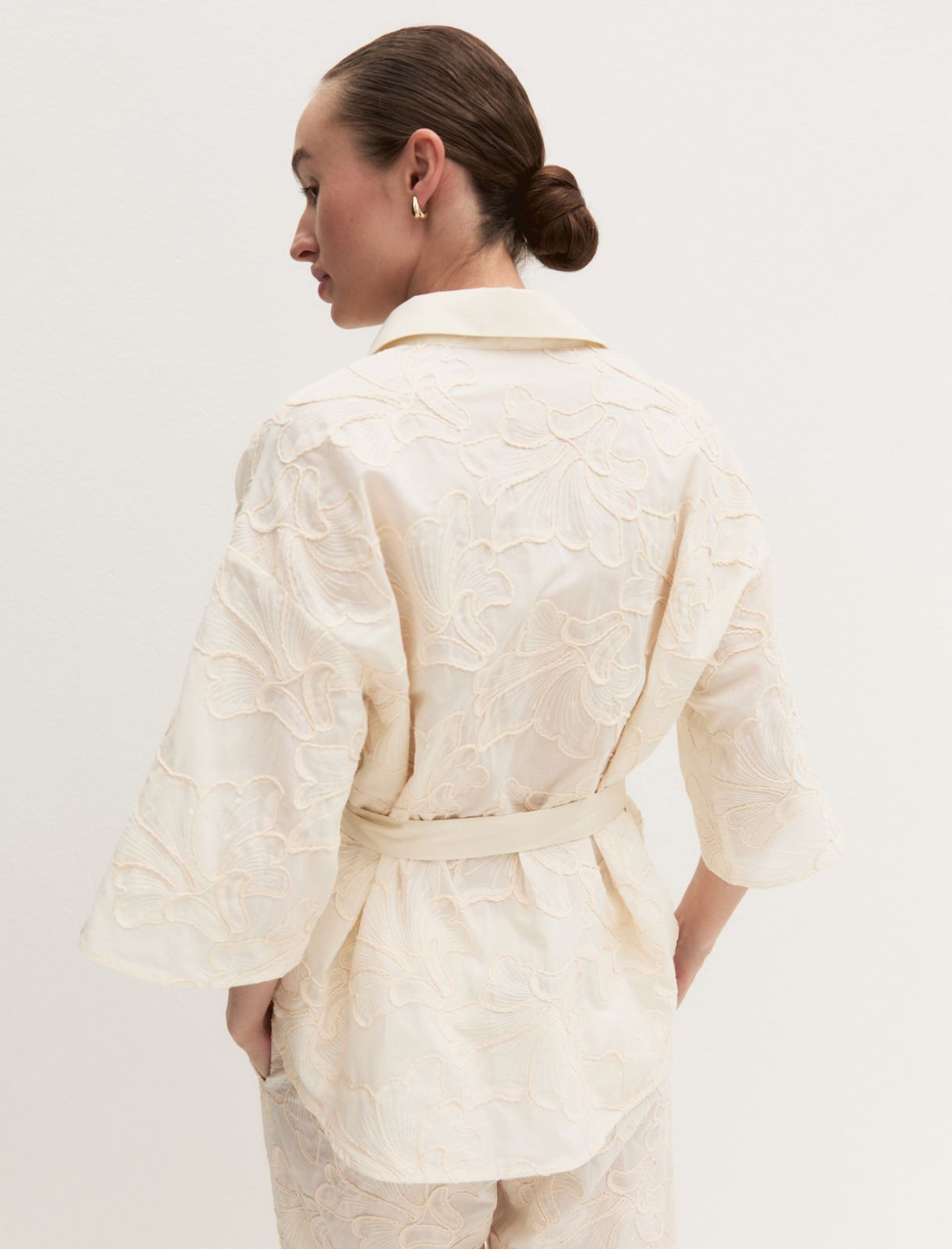 Camicia con cintura abbinata - PANNA - Emme - 3
