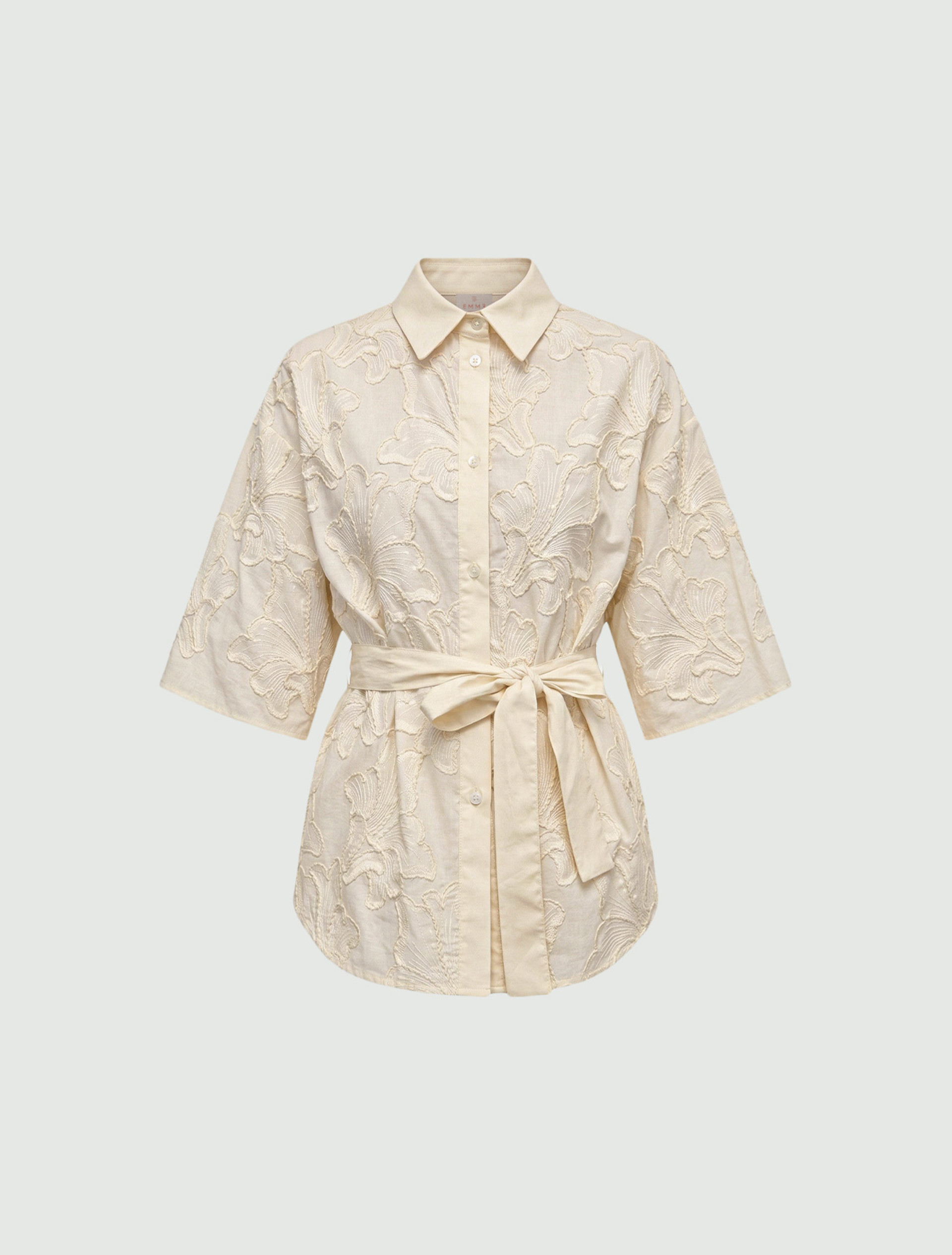 Camicia con cintura abbinata - PANNA - Emme - 4