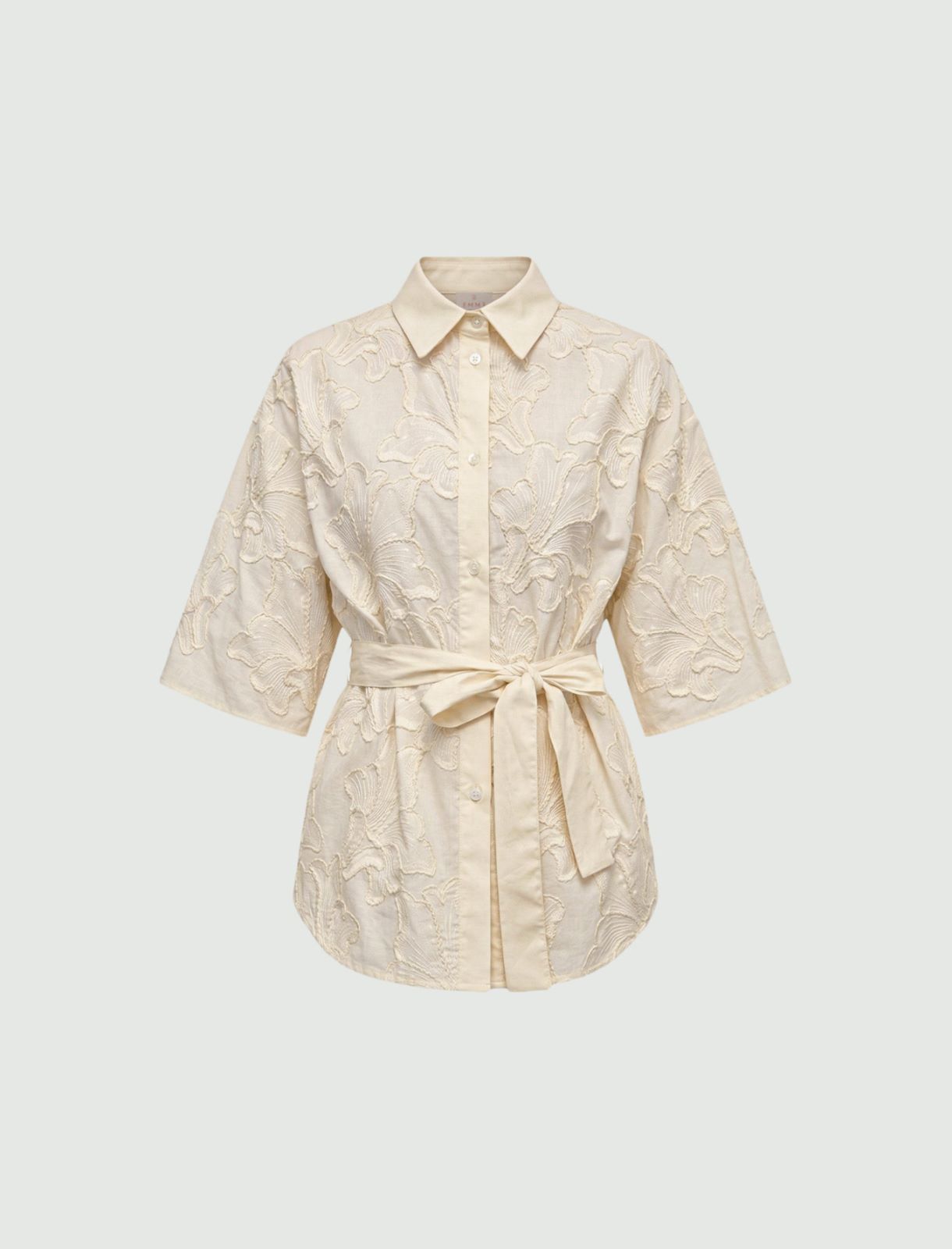 Camicia con cintura abbinata - PANNA - Emme - 4