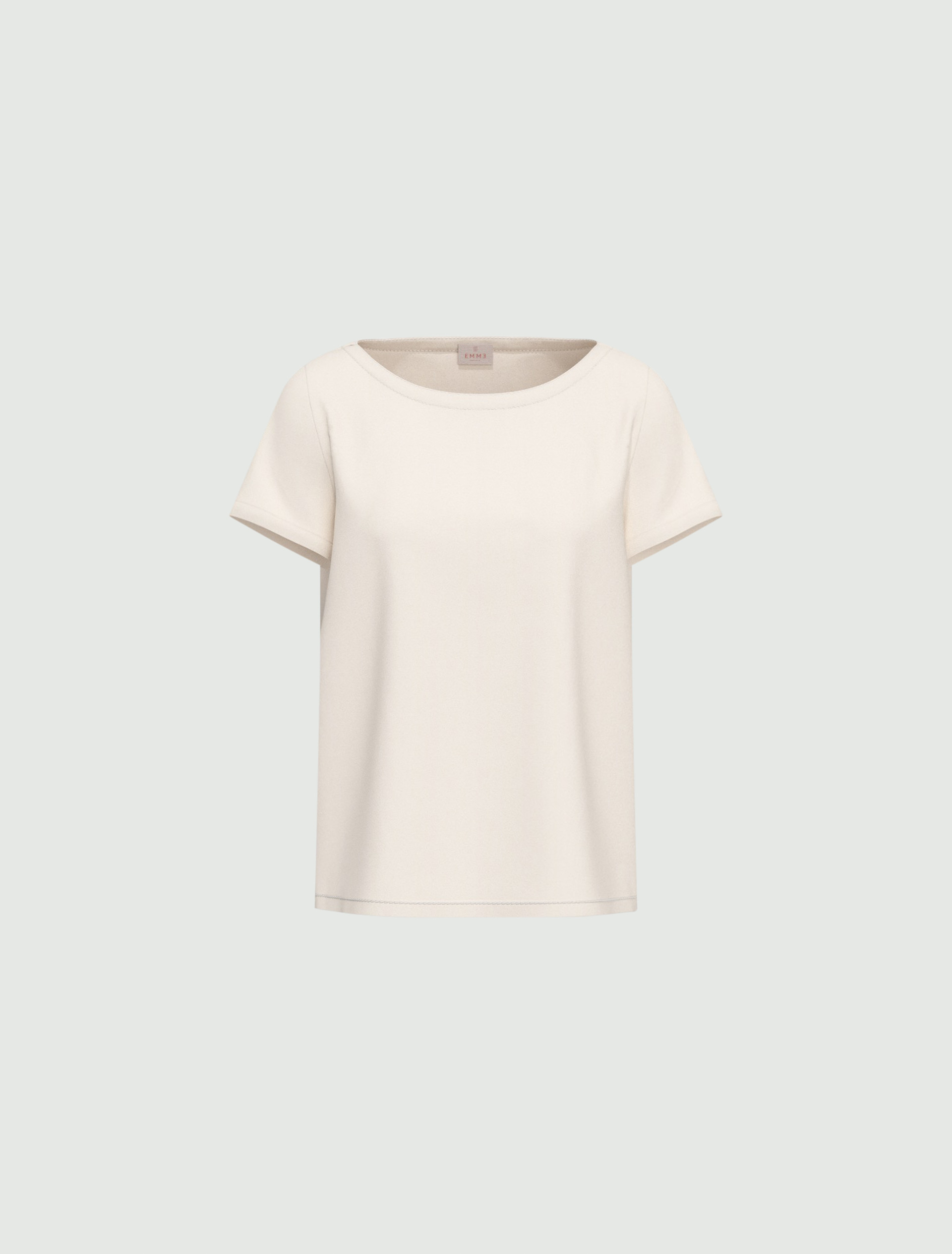Silk-blend crepe blouse - WOOL WHITE - Emme - 4
