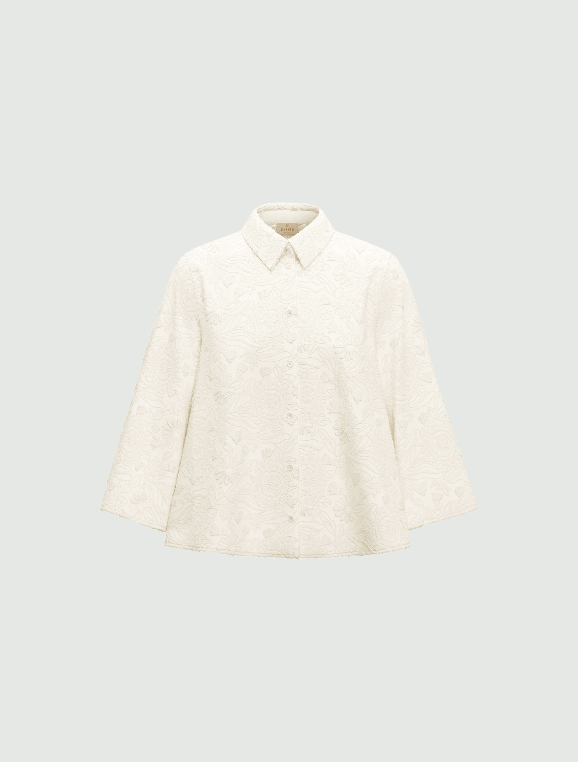 Embroidered poplin shirt - WHITE - Emme - 4