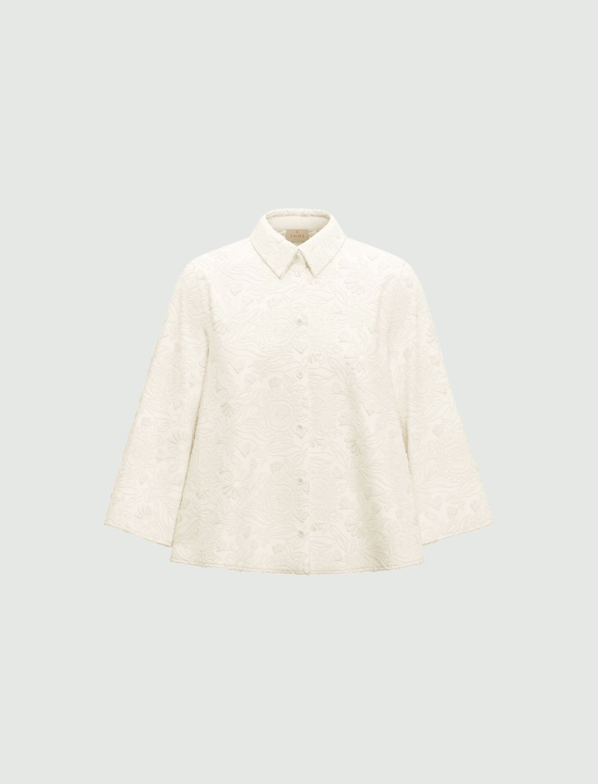 Embroidered poplin shirt - WHITE - Emme - 4