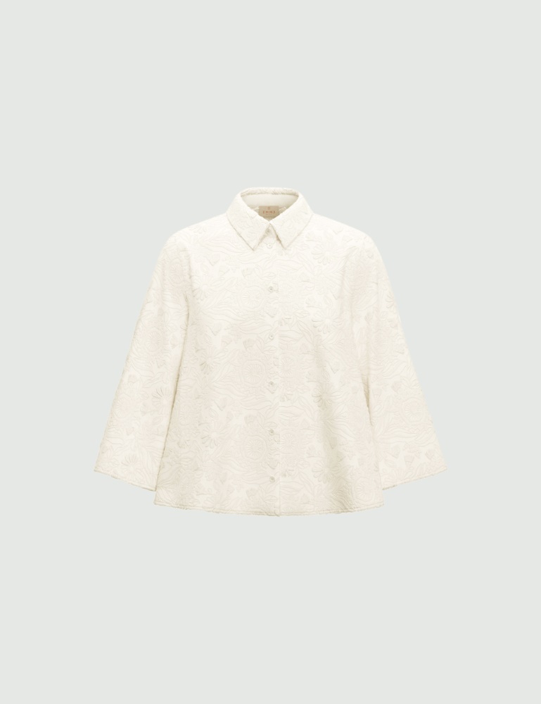 Embroidered poplin shirt - Emme - 5