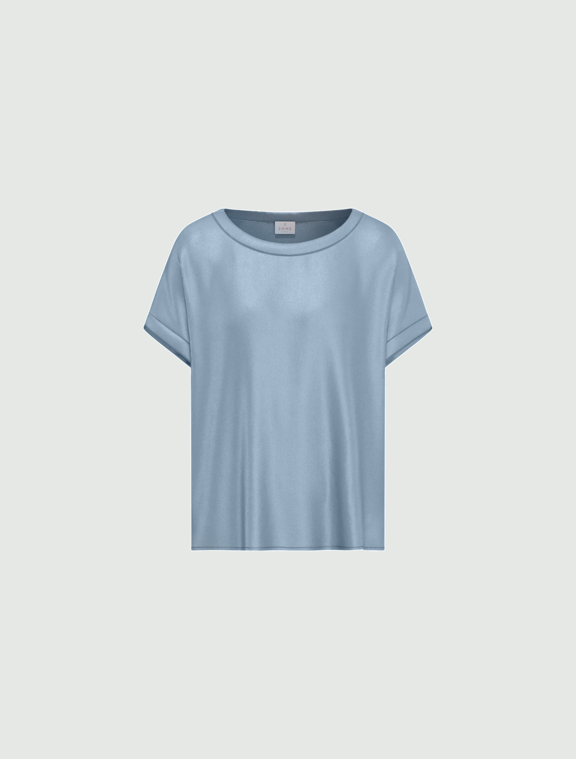 Stretch satin blouse - DARK BLUE - Emme - 4