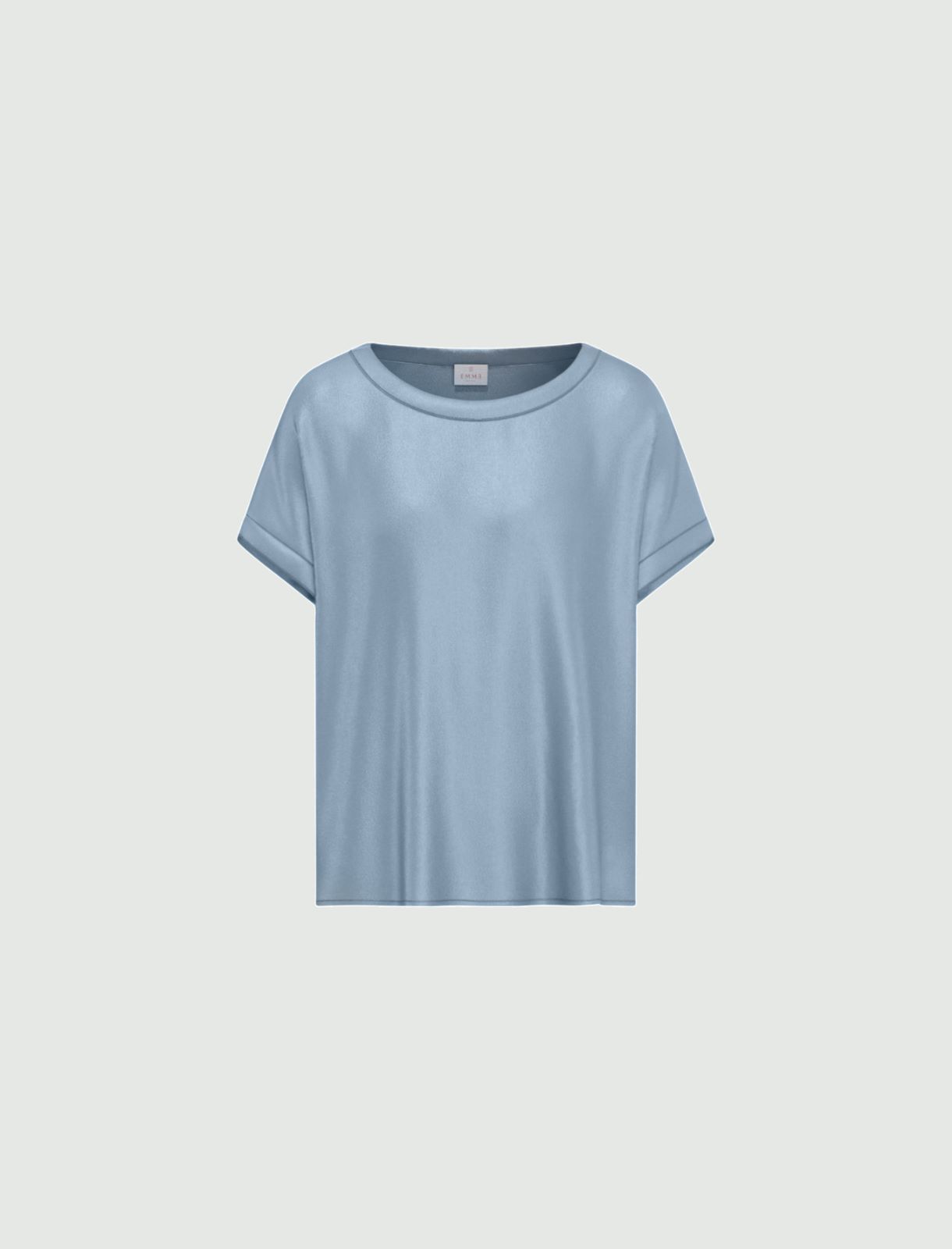 Stretch satin blouse - DARK BLUE - Emme - 4