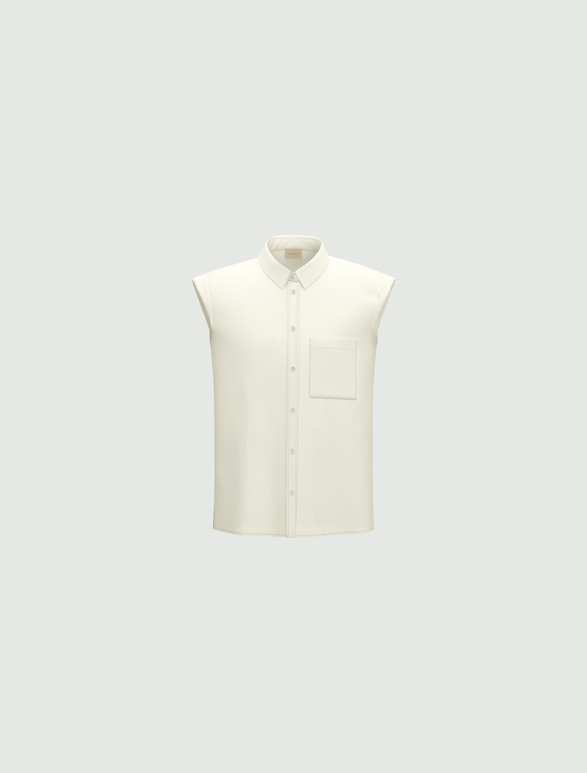Sleeveless poplin shirt - WHITE - Emme - 6