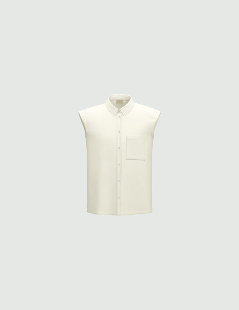 Sleeveless poplin shirt - Emme - 2