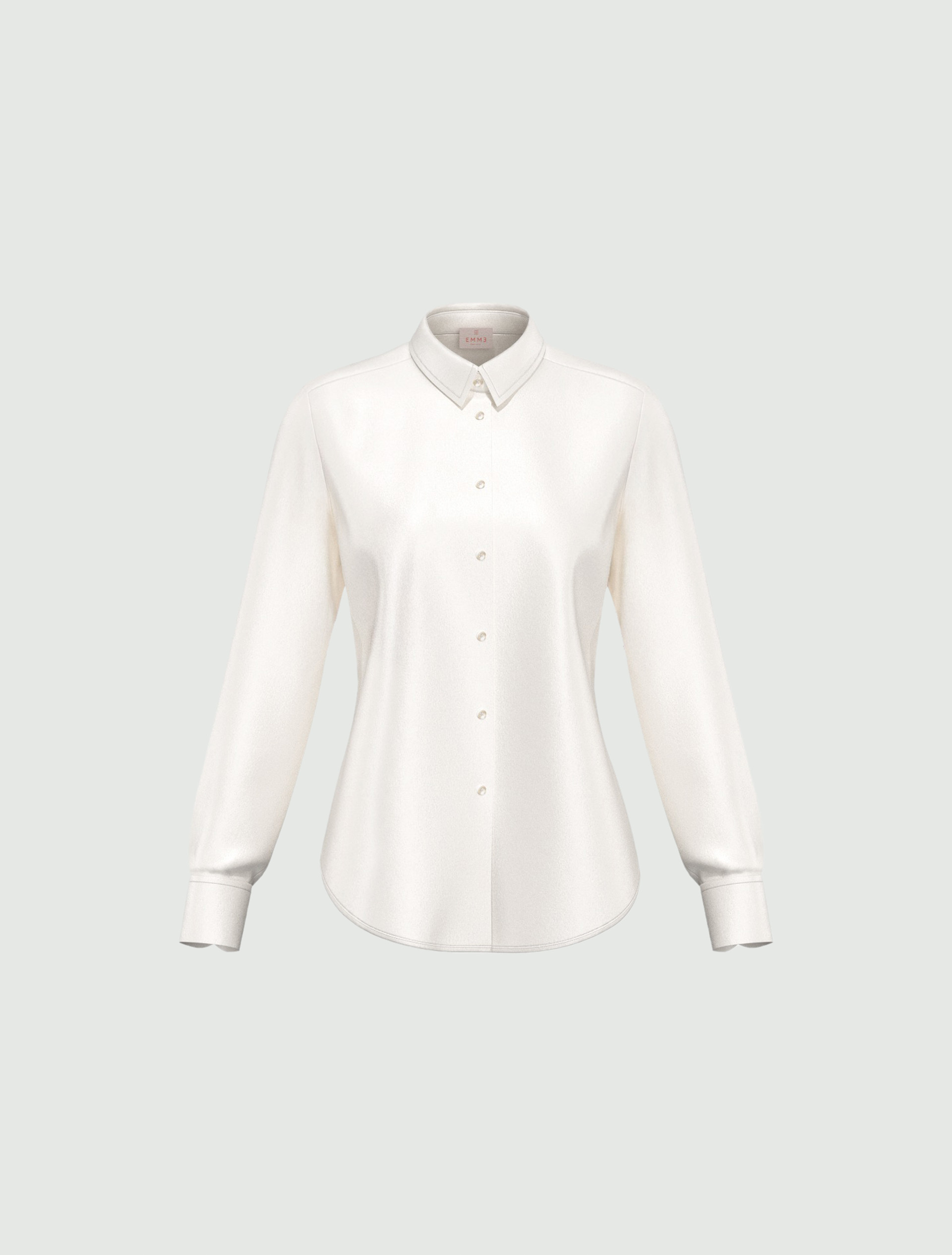 Lightweight satin shirt - WHITE - Emme - 4