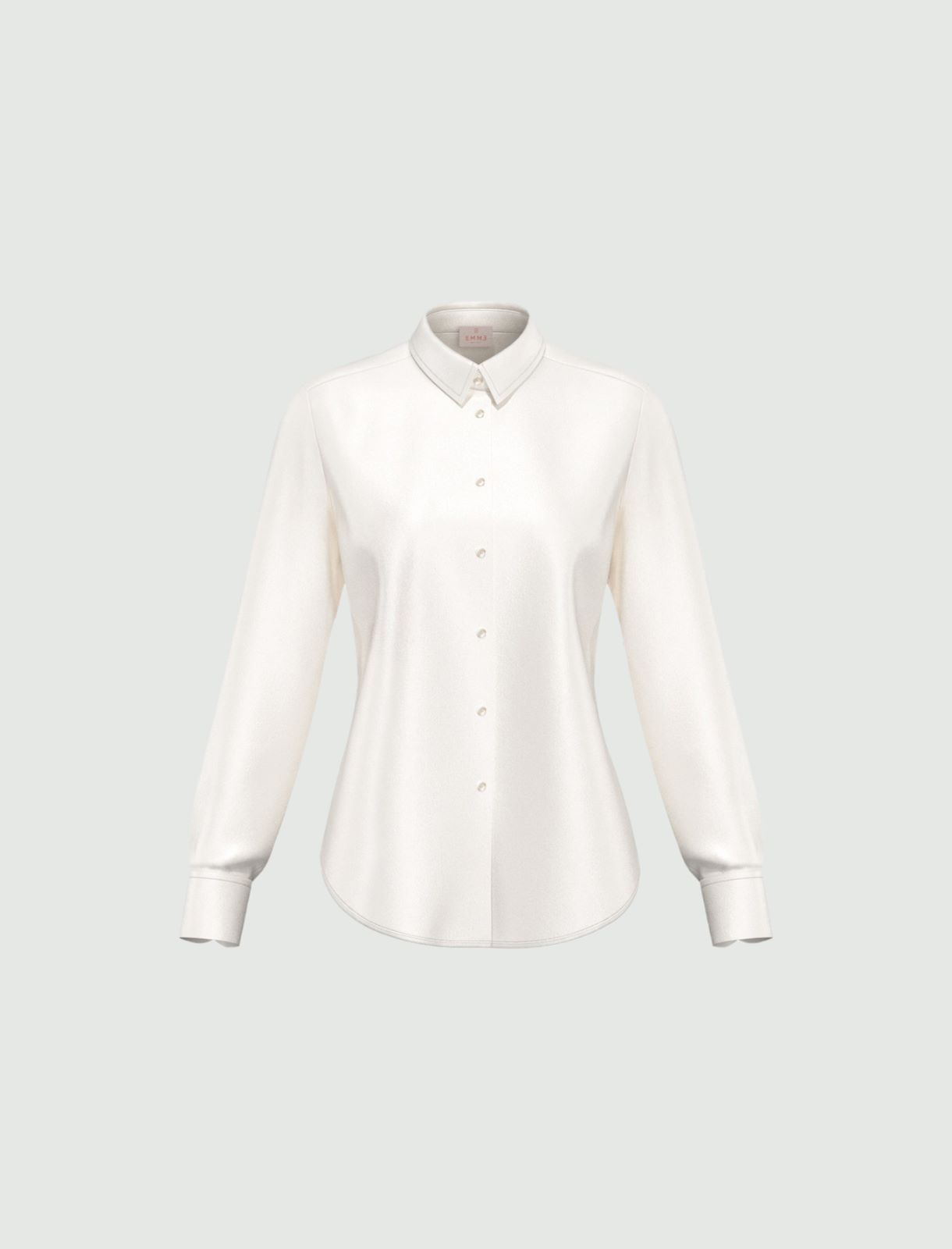 Lightweight satin shirt - WHITE - Emme - 4