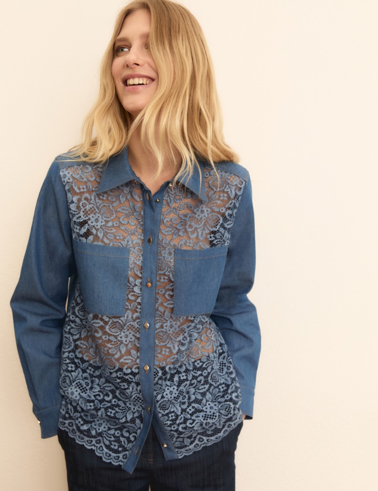 Lace-front shirt - Emme - 5