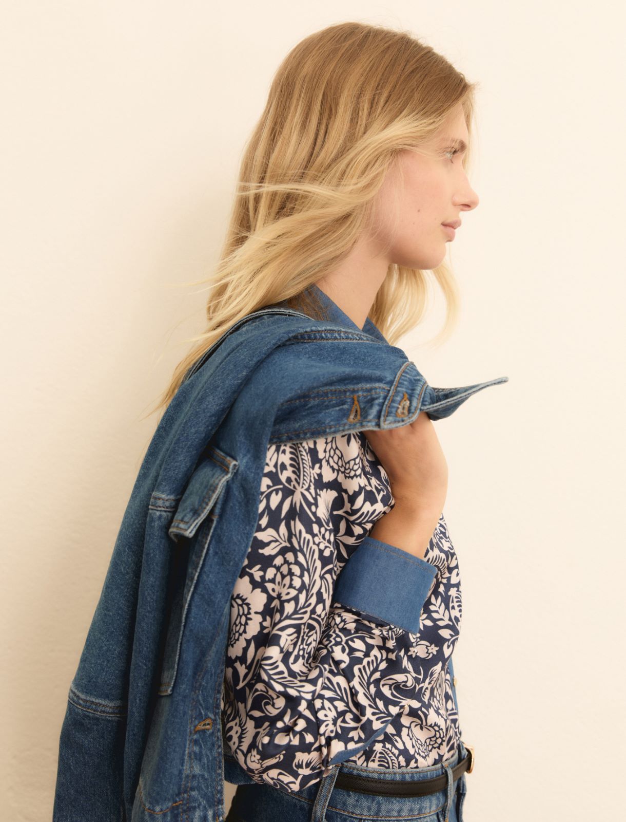 Printed viscose shirt - NAVY - Emme - 7