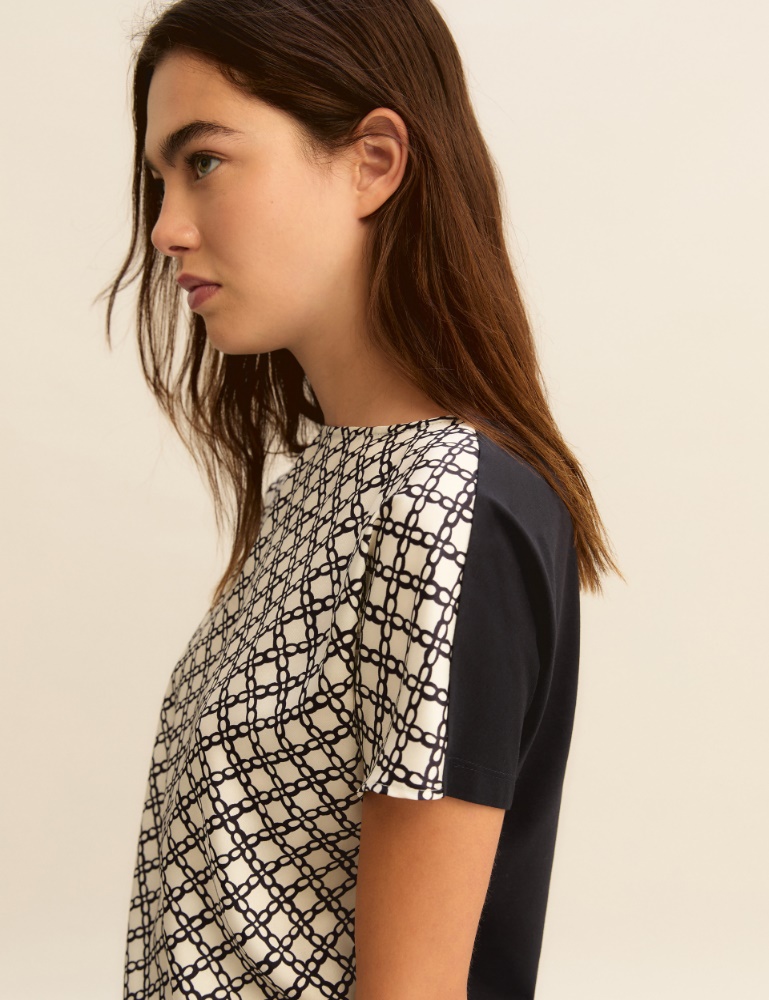 Bi-material blouse - Emme - 4