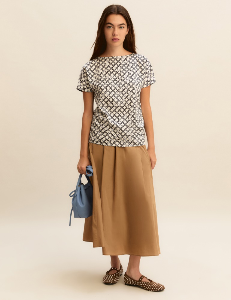 Bi-material blouse - Emme - 2