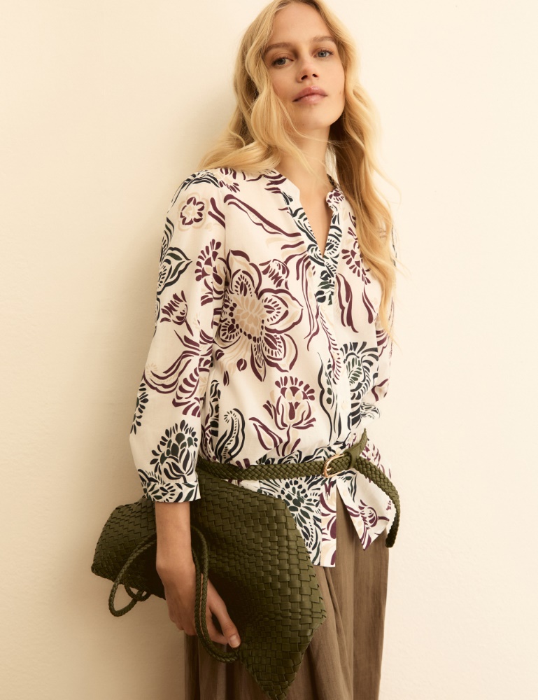 Printed muslin blouse - Emme