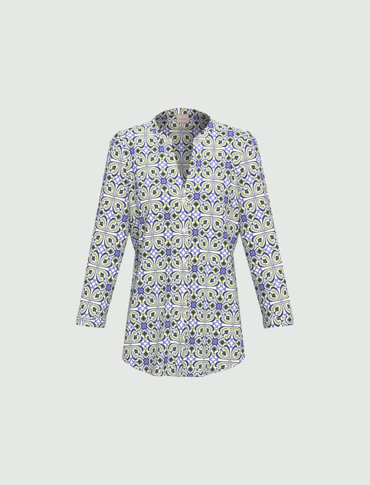 Blusa in mussola stampata - PERVINCA - Emme